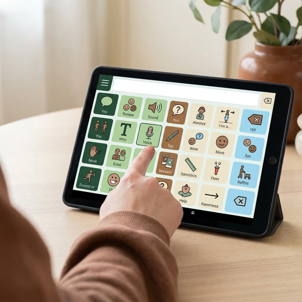 Modern supported independent living apartment interior with open-plan living space